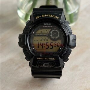 Casio G-Shock Black and Gold Digital Watch